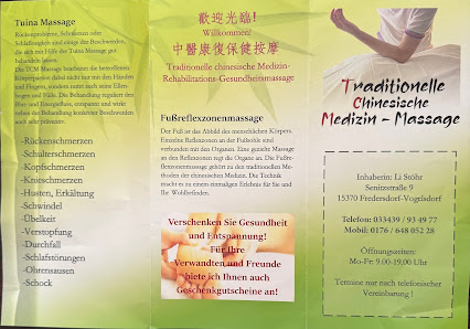T.C.M. Traditionelle chinesische Massage Li Stöhr